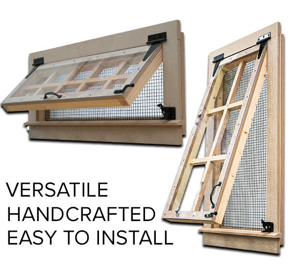 Carolina Coops Pre-Hung Chicken Coop Window - C-PHHW-3-B