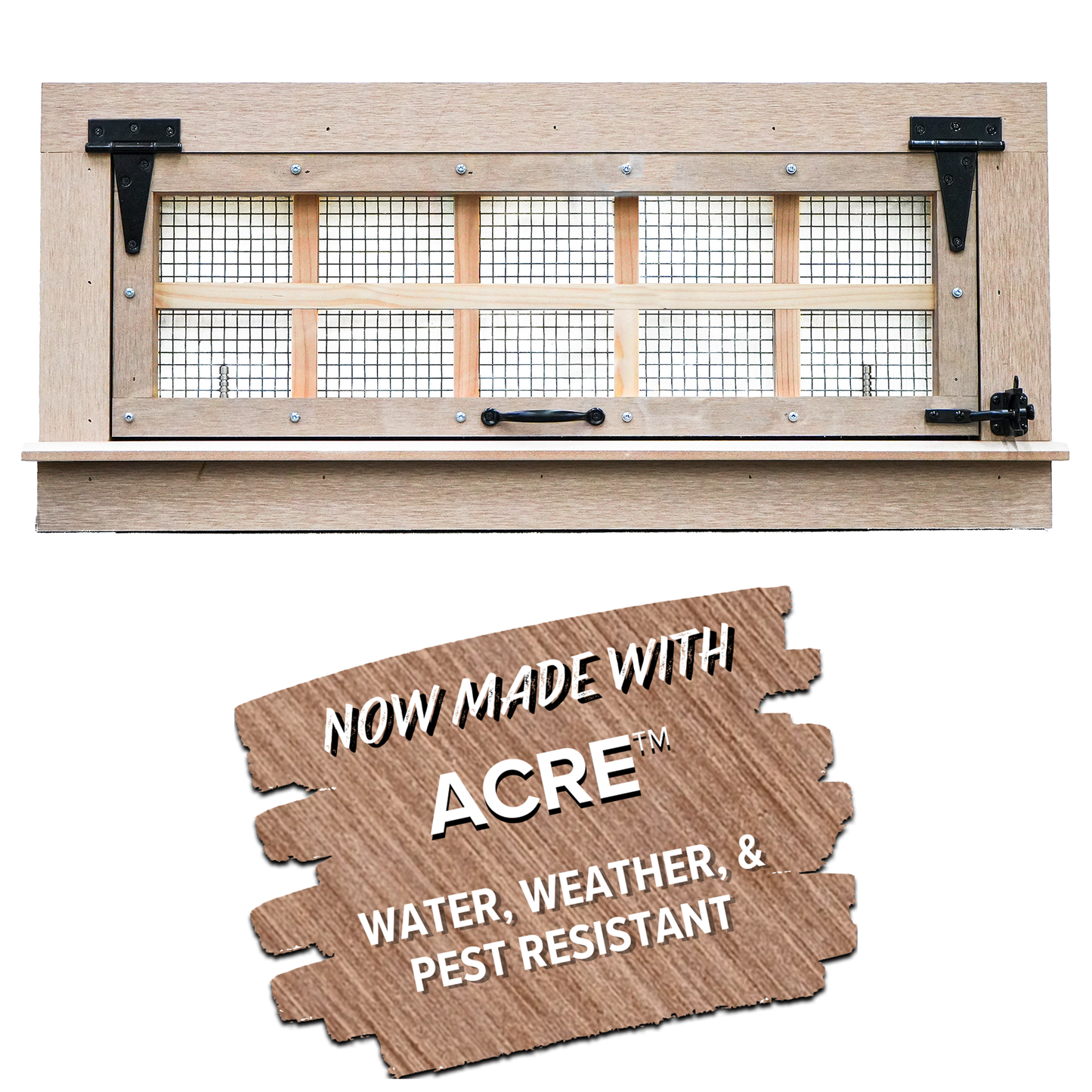 Carolina Coops Pre-Hung Chicken Coop Window - C-PHHW-3-B