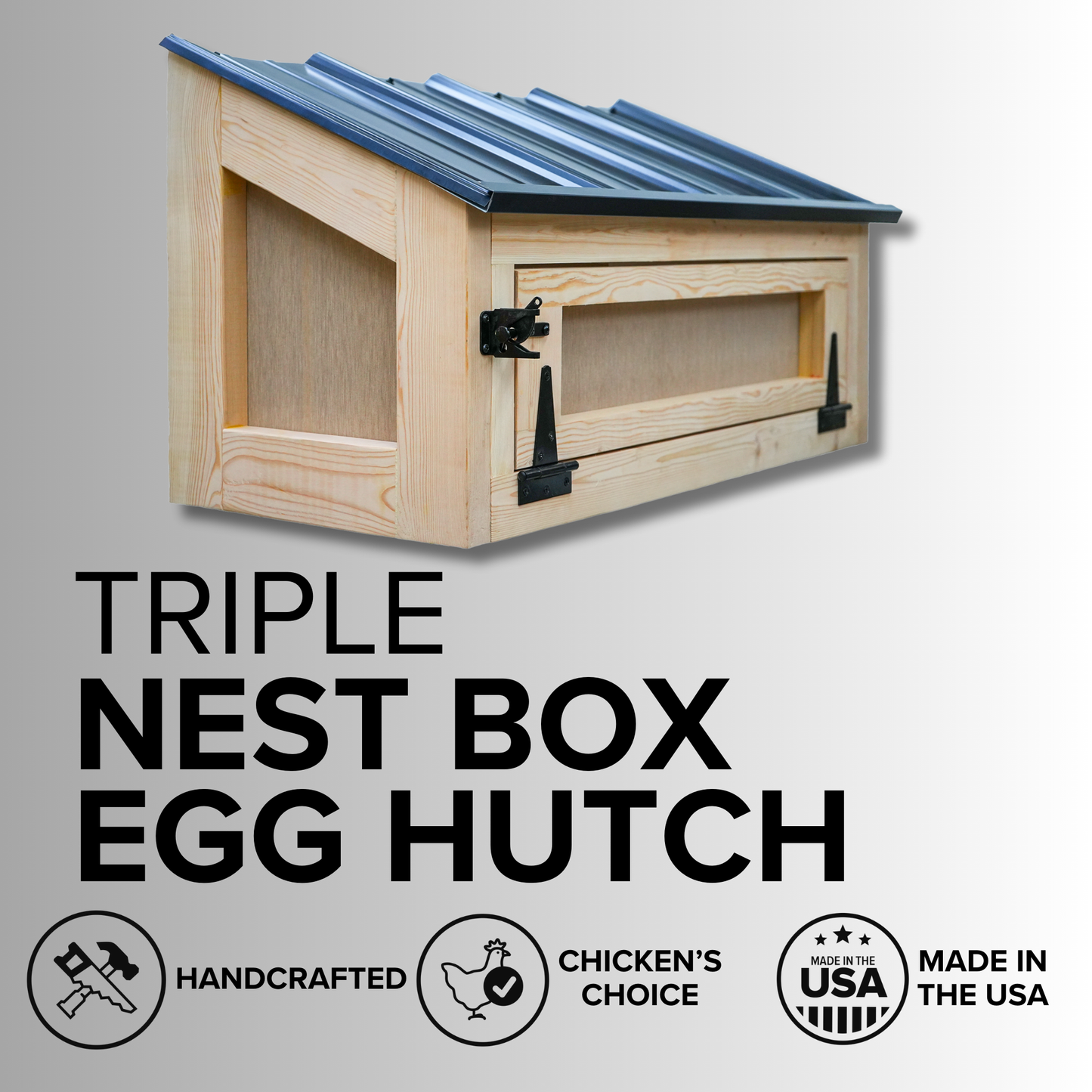 Carolina Coops Triple Nest Box Egg Hutch - 261887890118