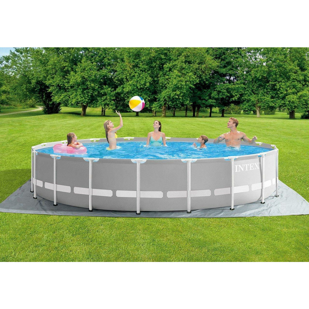 Intex 18ft x 48in Prism Frame Above Ground Pool Set